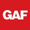 GAF logo on a red background.