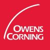 Owens Corning logo on red background.