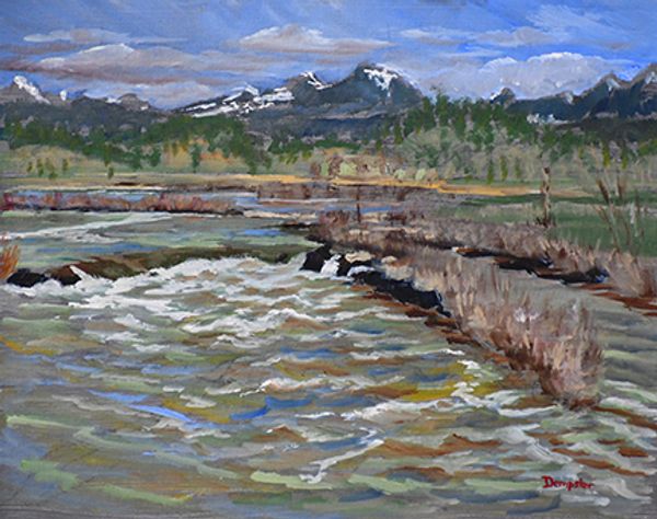 The meltwater surge creates powerful standing waves in the river. Exciting times for kayakers!