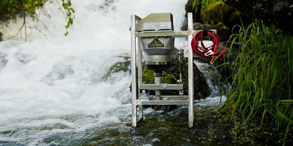 Mini-Max sitting near waterfall