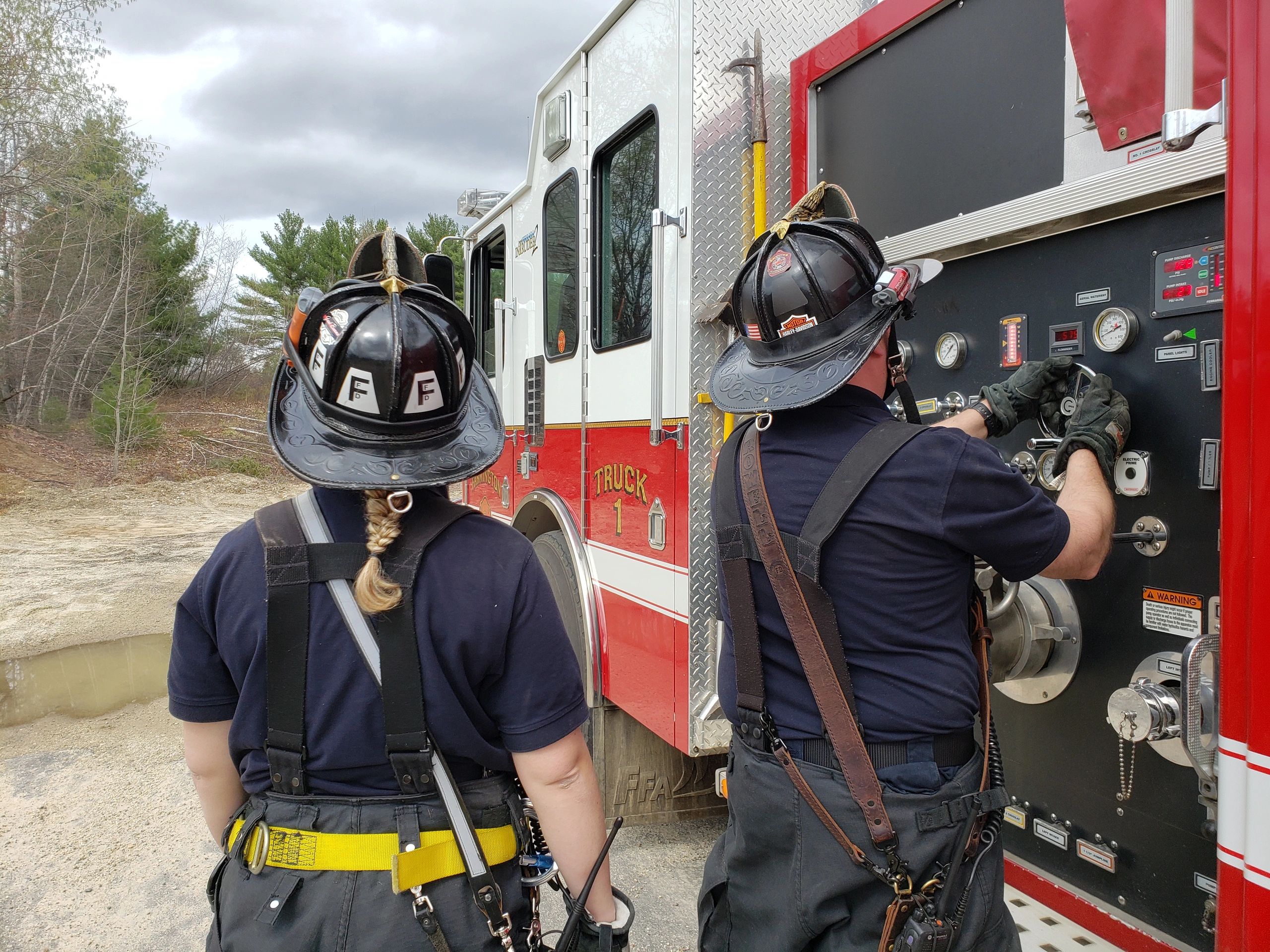 Farmington Firefighters Practice Pump Operations