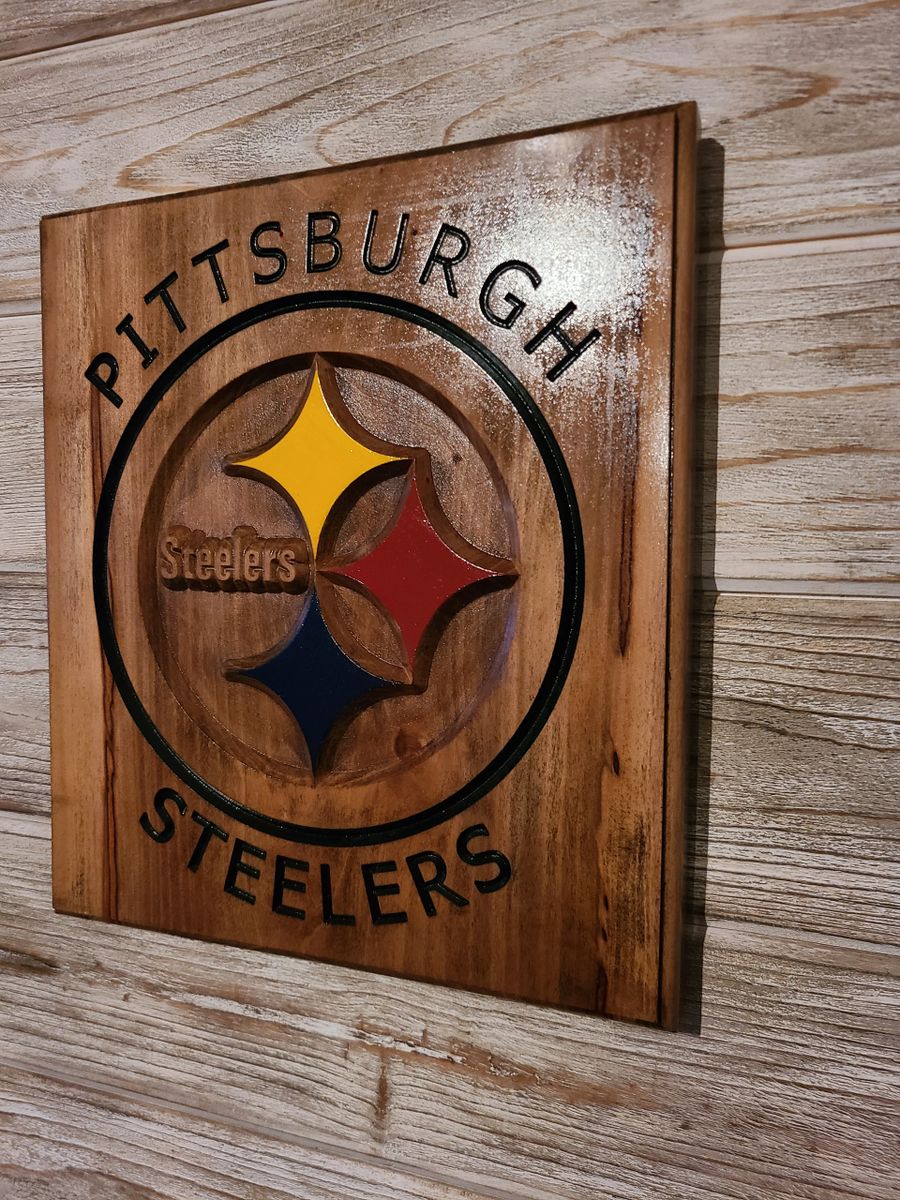 Vintage Pittsburgh Steelers Football Helmet Art - Row One Brand