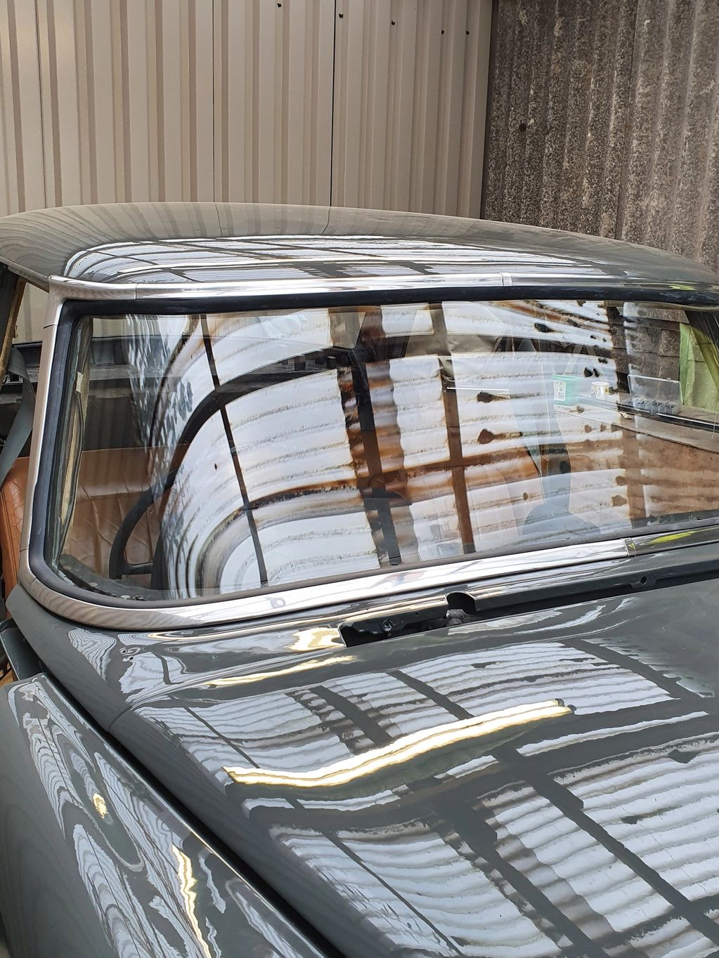 A lovely rover p5 windscreen and rear screen recently done in Faversham  