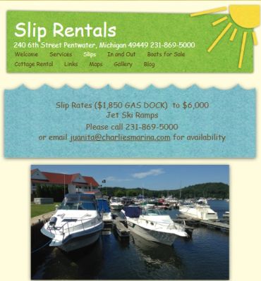 Slip Rentals offers boat slip rentals and jet ski ramps in Pentwater, Michigan.