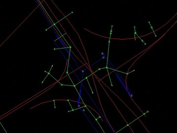 2D GPS linework for Utility layout on a reconstruct project. 