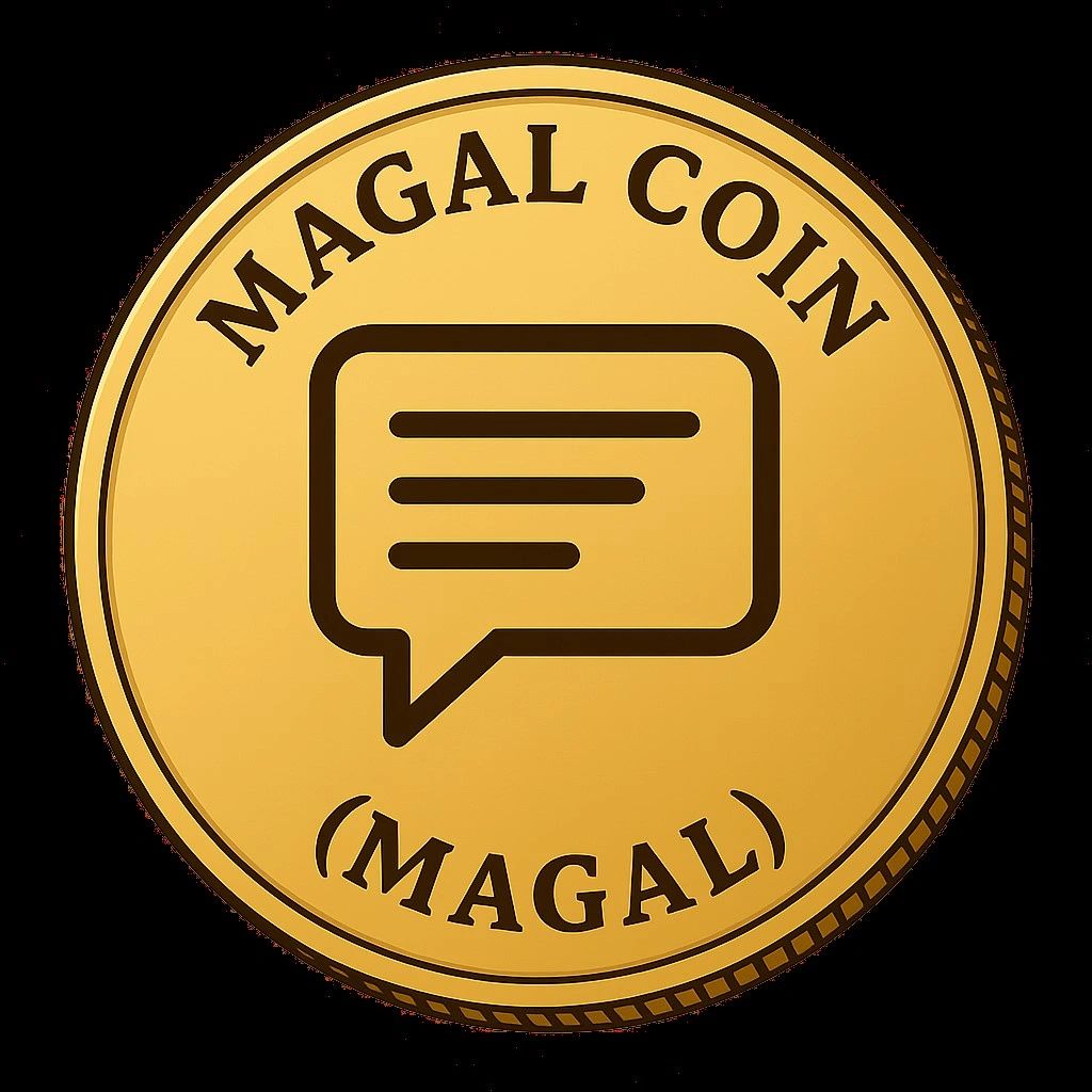 Gold MAGAL Coin bearing the MAGAL name and speech-bubble device