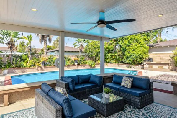 yard with pool