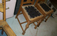 Set of webbed chairs