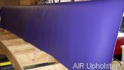 Re-upholstered Purple Bench Back