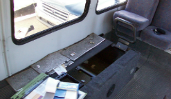 Bus Floor with Fabric Books