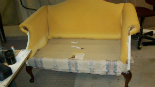 Love Seat Fabric is Removed
