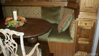 Banquette, Pillows and Chairs