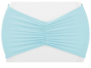 Light blue ruched bandeau top.