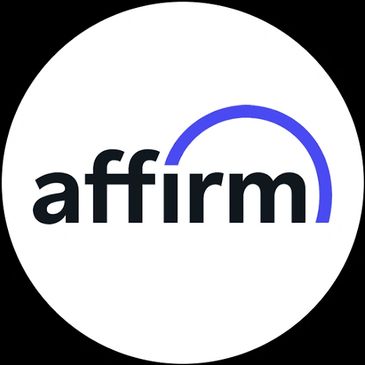 Affirm company logo with a curved blue arch.