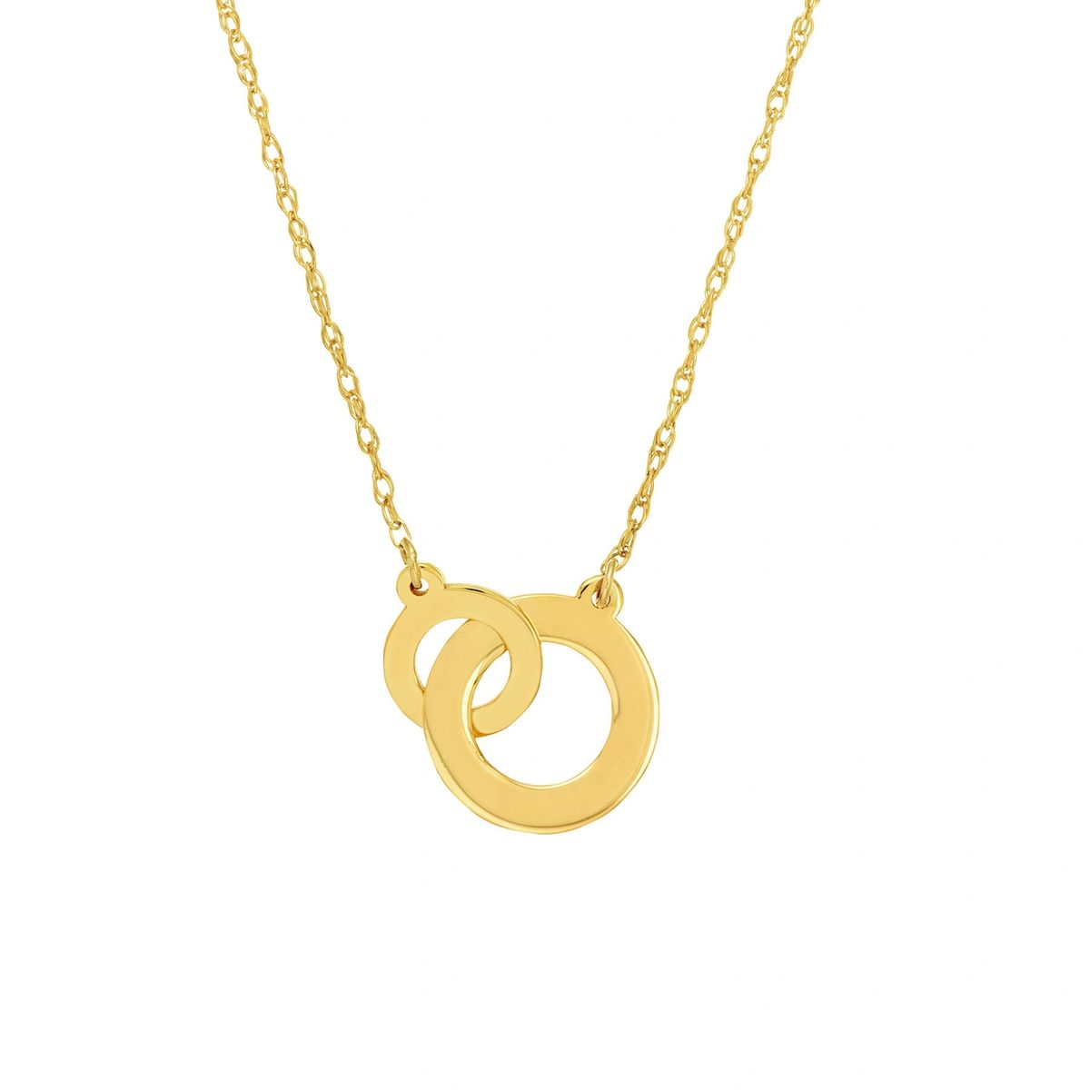 14K Gold Interlocking Circles Necklace