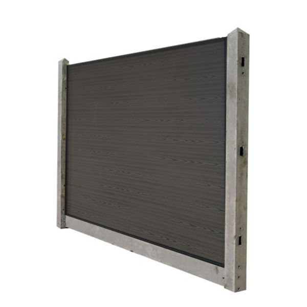 5ft Graphite Grey Composite Fencing for Concrete Posts including Framework