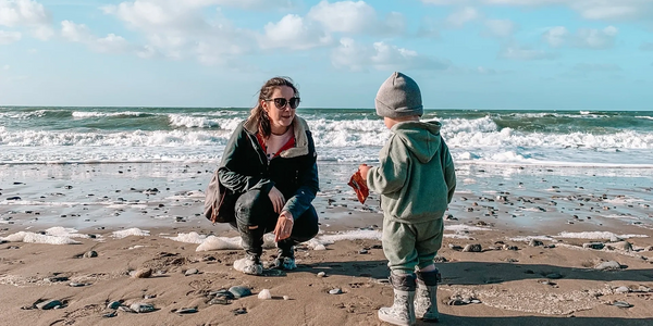 Mum and Toddler on a beach