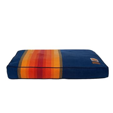 Pendleton wool dog bed grand canyon blue yellow red orange strips