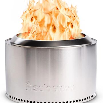 Solo stove with flames