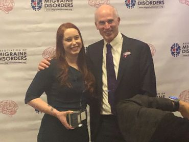 Association for Migraine Disorders: Ashley Hattle 2019 award winner for her cluster headache book. 