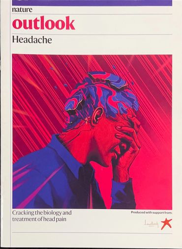 Nature magazine Headache edition with an article by Ashley Hattle