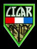 A colorful emblem featuring the words 'Cigar Army' with red, white, green, and blue stripes.
