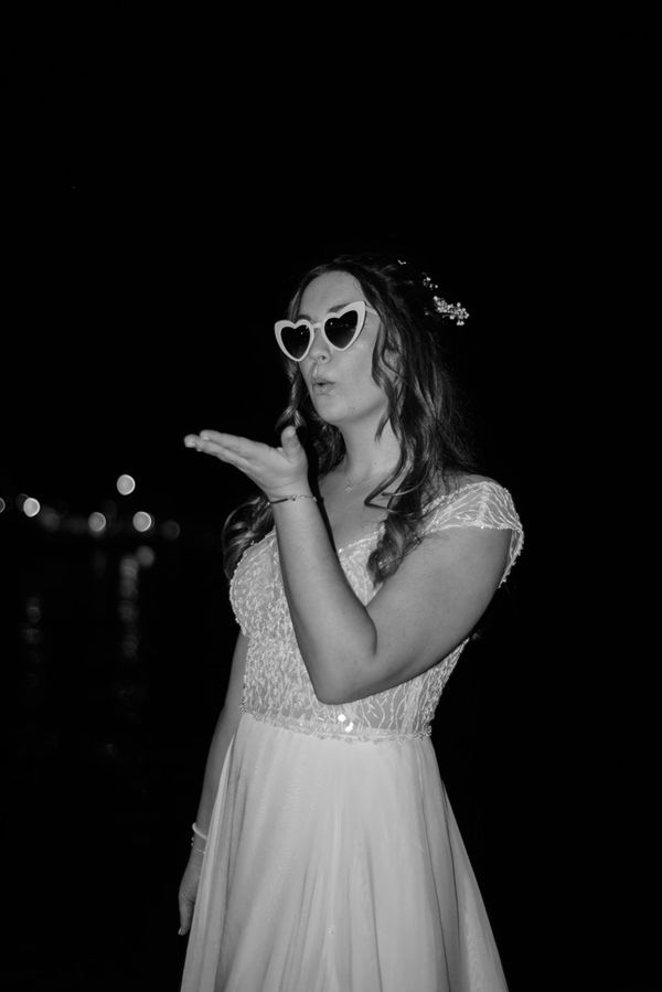 Black and white bride