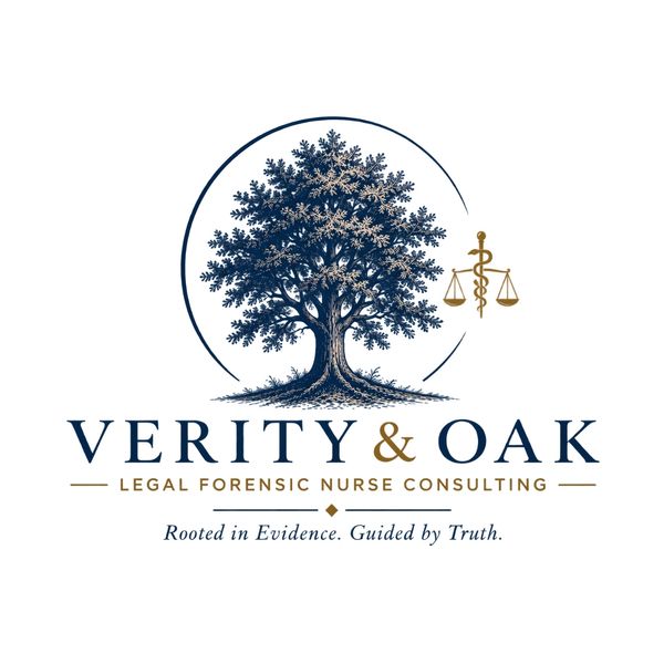 Logo of Verity &amp; Oak legal forensic nurse consulting.