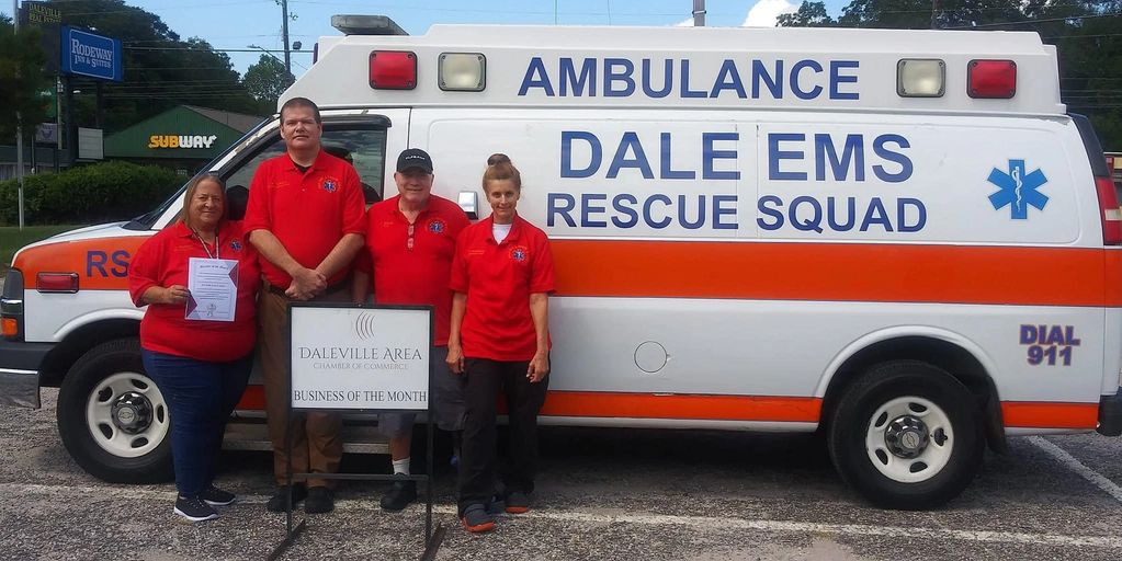 Dale EMs and Rescue Squad was honored as the Chamber Member of the Month. 