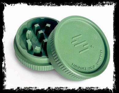 Staze two piece green pocket herb grinder 