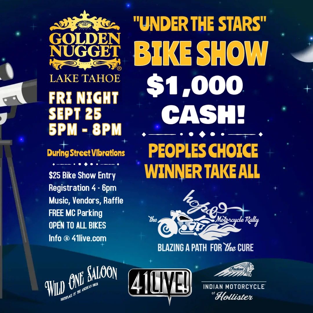 Golden Nugget Lake Tahoe hosts a bike show with $1,000 cash prize.