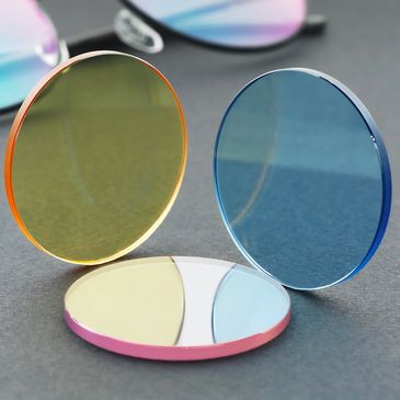 thinly sliced different colors glass-ceramics for using in watches and glasses