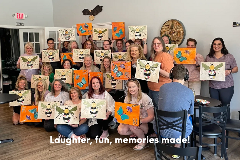 A little wine, a little food and a lot of painting memories made!