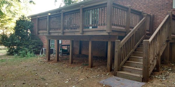New deck built by A&W Roofing in Charlotte, NC