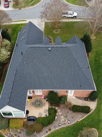 New residential roof in Kannapolis, NC installed by A&W Roofing.