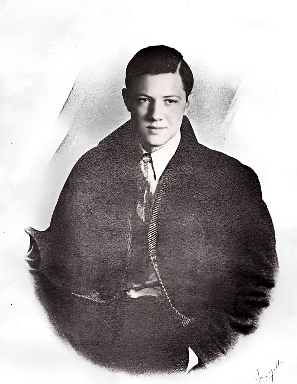 Faded xerox of a 1940 photograph taken of Bob 