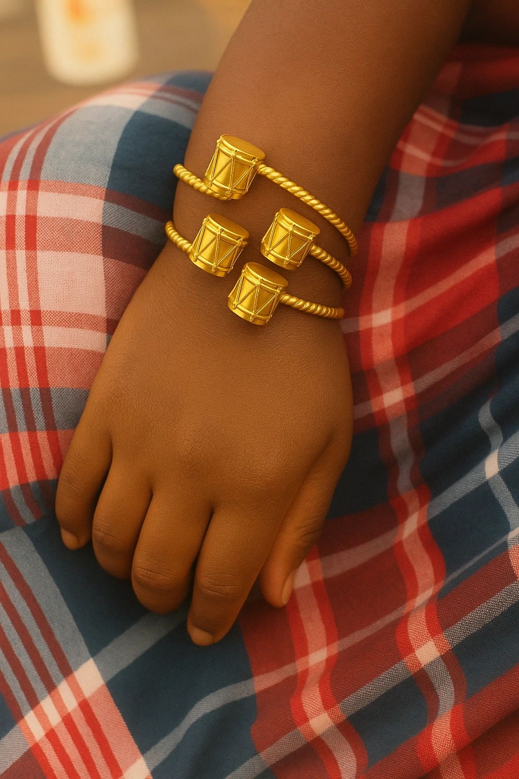 Be Belize Company Garifuna Drum Bangles gold replica