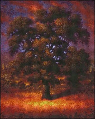 Sunset Upon the Oak © Rattenbury Fine Arts
Pattern © Shinysun's Cross Stitching