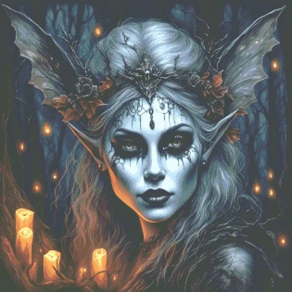 Dark Fae with Candles © Tabz Jones
