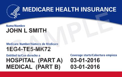 Medicare card, Original Medicare Parts A & B