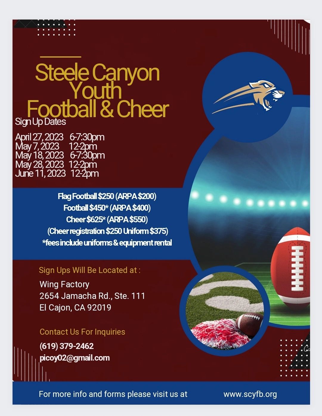 San Diego Youth Football & Cheer