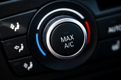 Car air conditioning control showing MAX A/C.