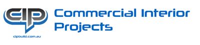 Logo for Commercial Interior Projects with CIP abbreviation in blue.
