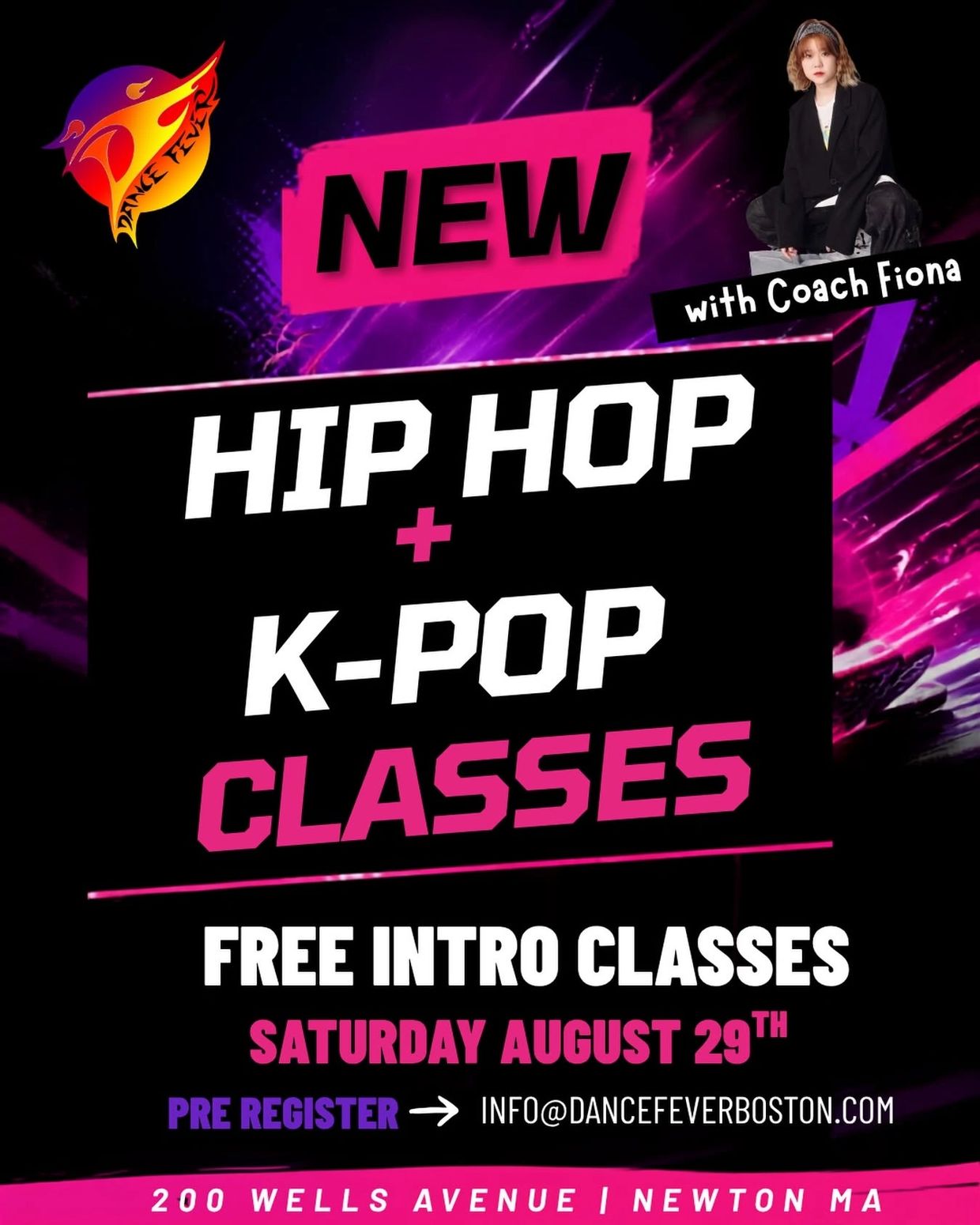 New hip hop and K-pop dance classes with Coach Fiona.