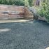 Rubber mulch and retain wall