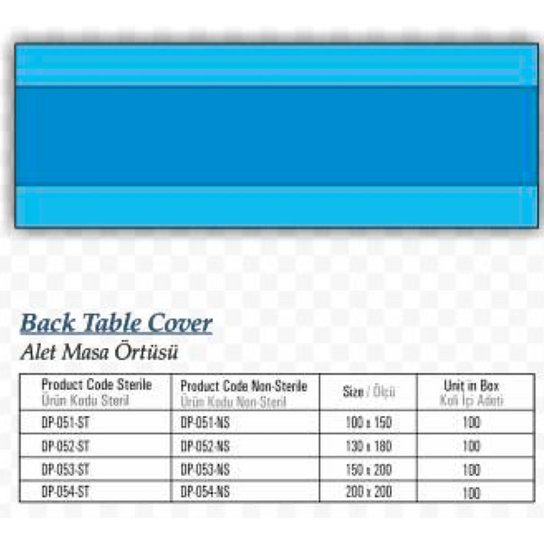 Back Table Cover, Alet Masa Örtüsü