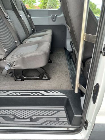 Rear seats of a bus 