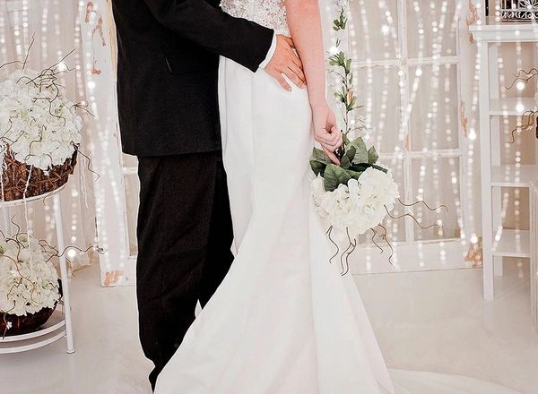 engagement wedding bride and groom dress