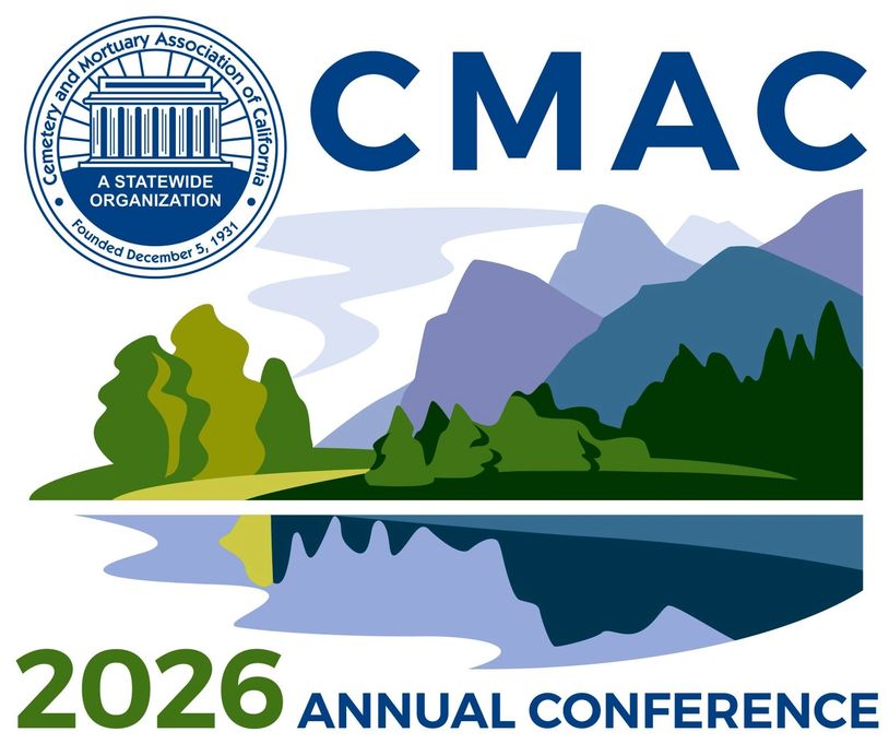 Logo for CMAC 2026 Annual Conference with scenic mountains and trees.