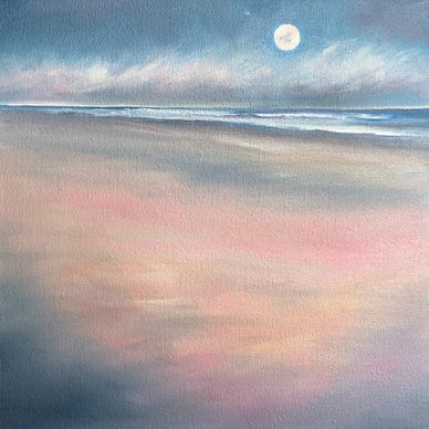 Moonlit Beach 12x12